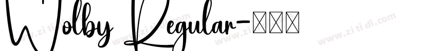 Wolby Regular字体转换